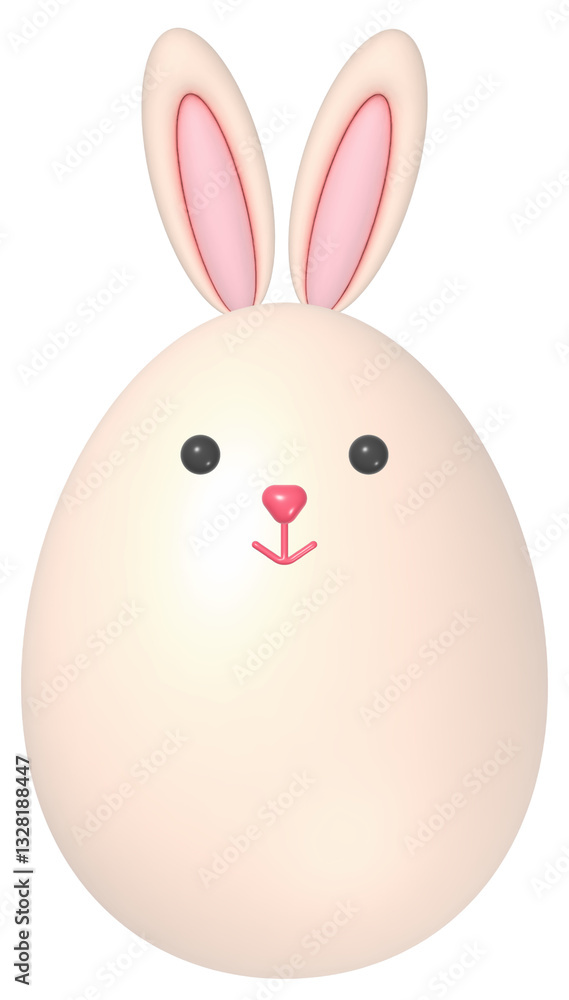 Fototapeta premium Easter Bunny Egg Character Illustration