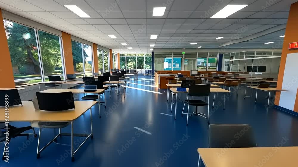 Spacious and Bright Computer Lab with Natural Light Spacious and Bright Computer Lab with Natural Light