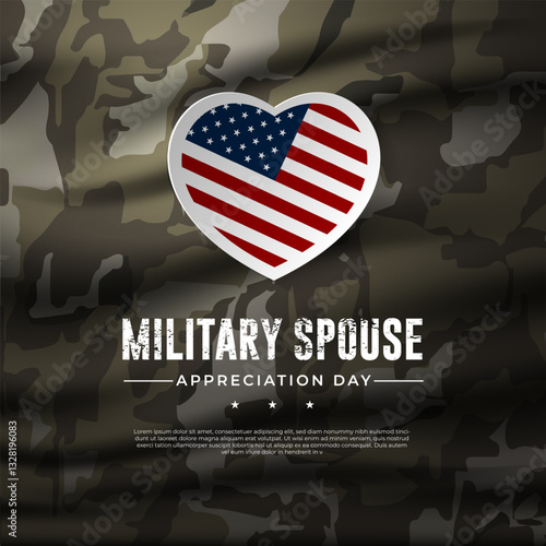 Military Spouse Appreciation Day Background Design Illustration 