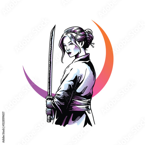samurai girl with sword