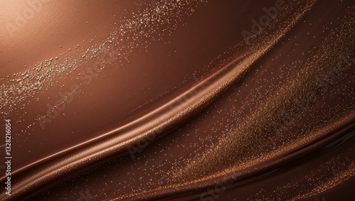 Deep Chocolate Brown with Bronze Powder Dust Background