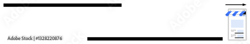 Clapperboard representing film production paired with horizontal arrows for timeline and progress. Ideal for content creation, film production, project management, deadlines, direction, workflow