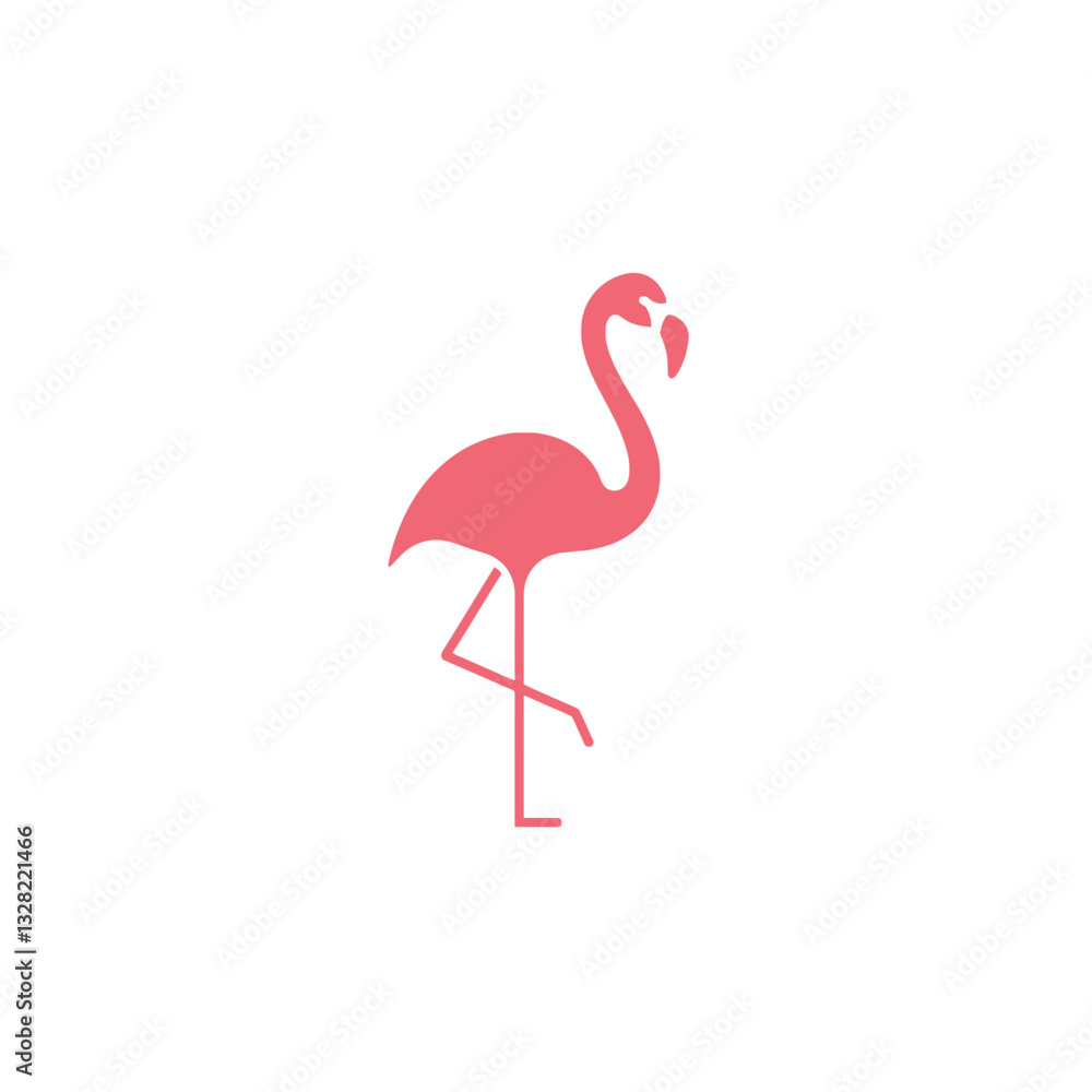 Fototapeta premium Elegant Flamingo Icon