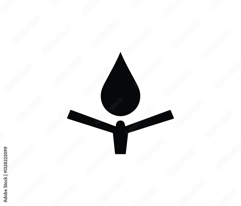 Watering a Plant, a Simple Illustration of Growth. A simple, black and white silhouette of a watering can pouring water onto a small plant. Watering can with water drops icon vector. water can icon. Watering a Plant, a Simple Illustration of Growth. A simple, black and white silhouette of a watering can pouring water onto a small plant. Watering can with water drops icon vector. water can icon.