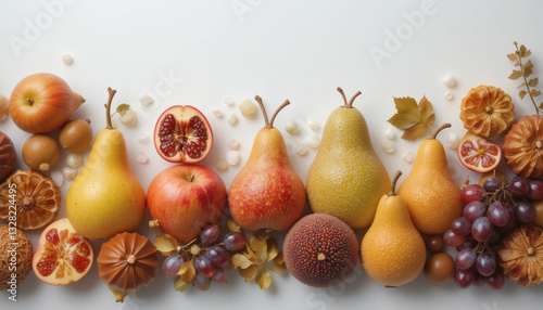 Wallpaper Mural Fresh Pears and Apples in Various Colors Torontodigital.ca