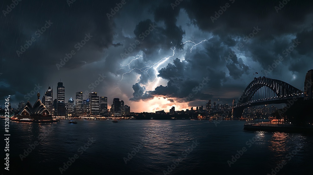 Obraz premium sydney harbour at night