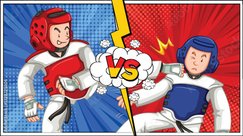 Martial Arts Showdown: Red vs Blue