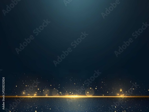 Awards Ceremony Style Background Illustration with Light Beams Rising on Navy Blue