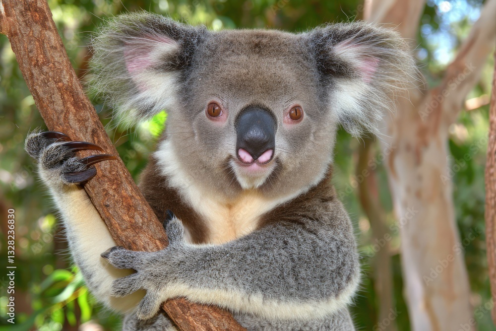 Fototapeta premium Australian koala on tree branch