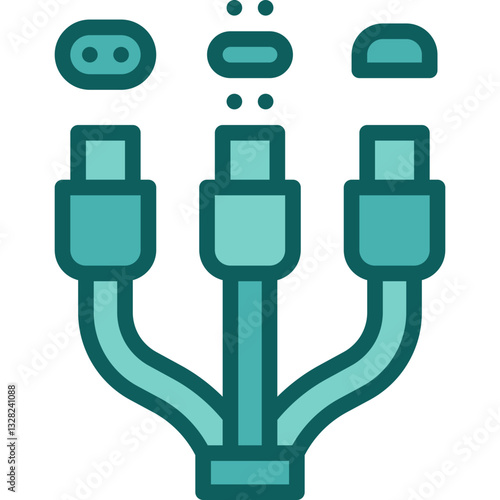 cable two tone icon
