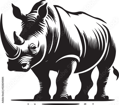 rhino vector illustration, rhino logo design, rhino vector icon, rhino silhouette vector, rhino silhouette vector black and white