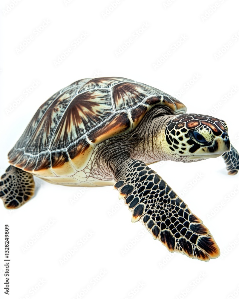Obraz premium A stunning green sea turtle swimming gracefully underwater, capturing the essence of marine life