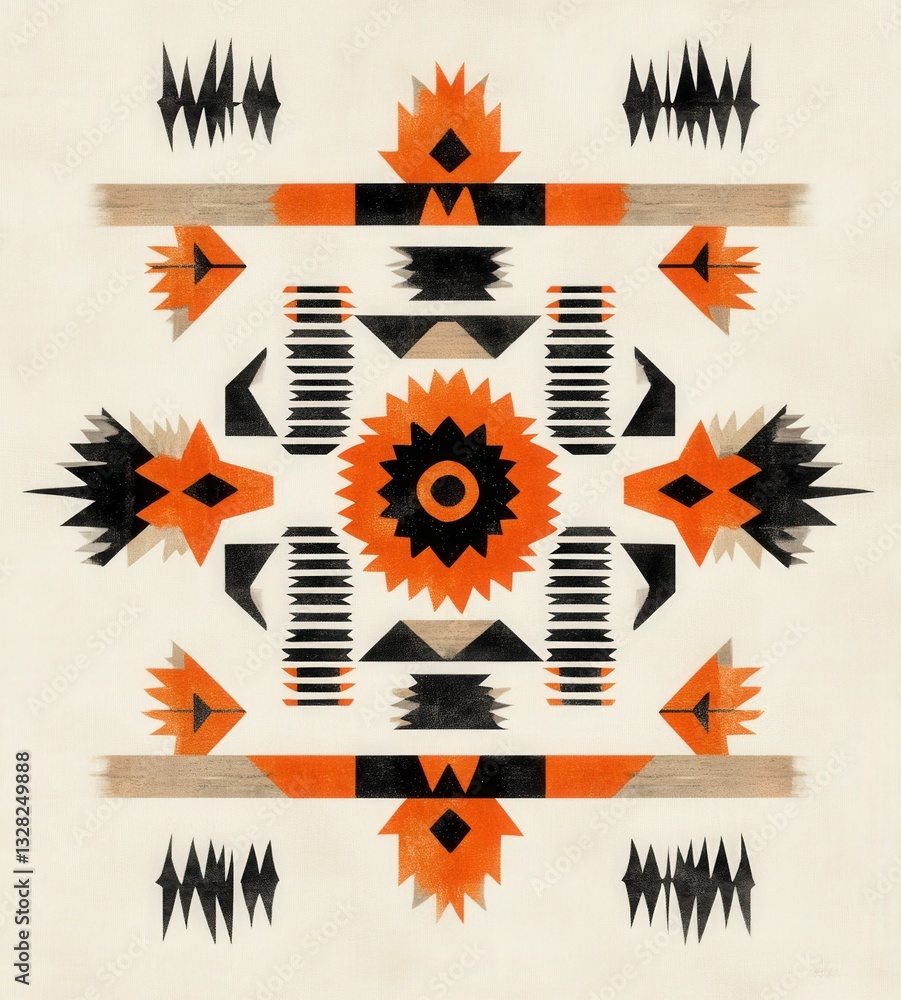 Obraz premium Intricate pattern of dynamic arrows in bold colors creating a sense of direction and movement