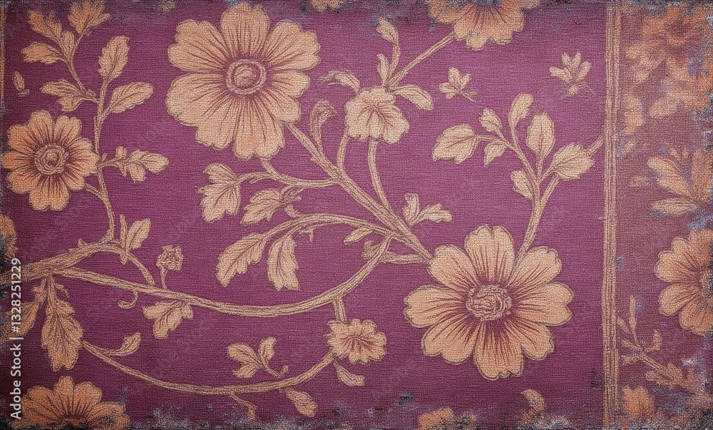 Floral pattern on textured background Floral pattern on textured background
