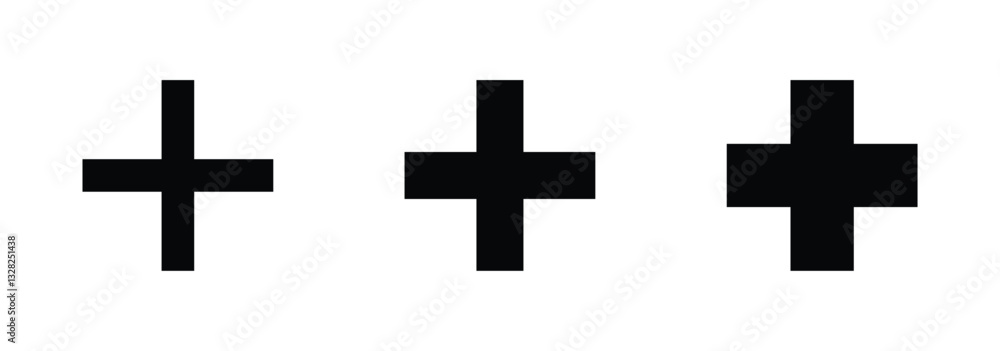Plus Icons set. Add plus icon. Addition sign. Medical Plus icon. eps 888 Plus Icons set. Add plus icon. Addition sign. Medical Plus icon. eps 888