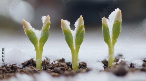 the way melting snow reveals the first signs of spring growth.