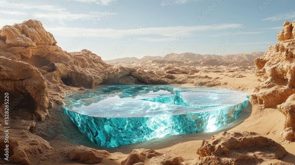 desert where minerals naturally form into glass-like sheets. desert where minerals naturally form into glass-like sheets.