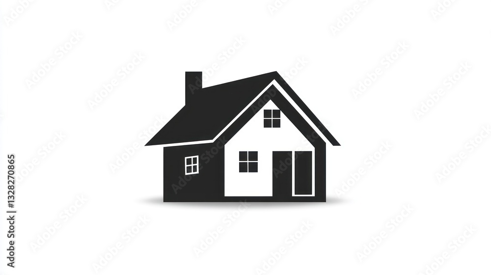 Simple house icon, graphic illustration, for use in design projects Simple house icon, graphic illustration, for use in design projects