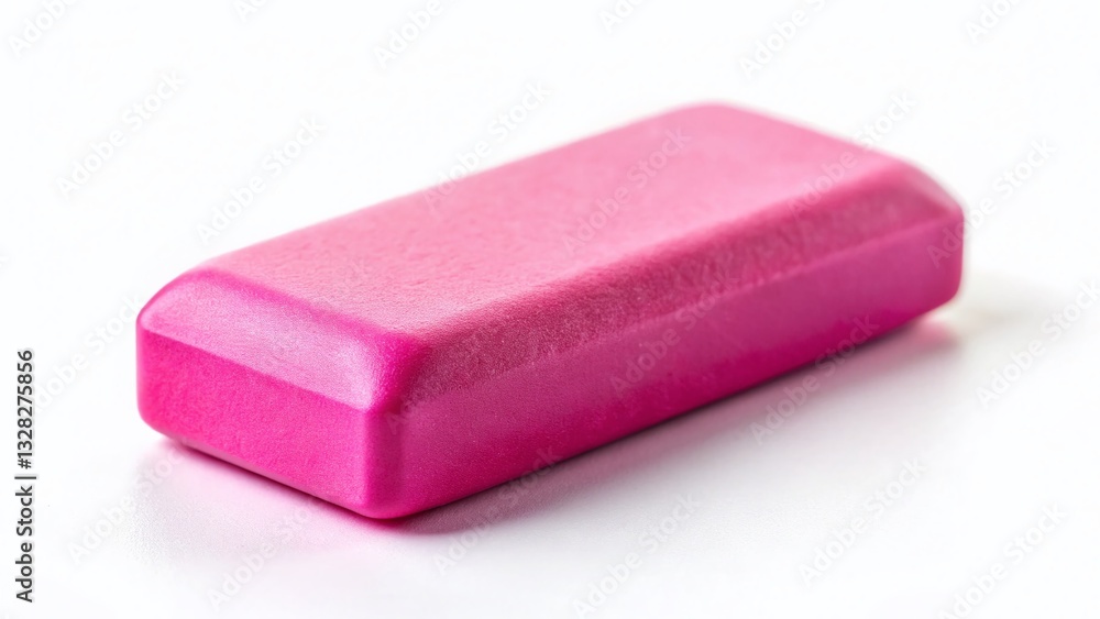 Pink Eraser Isolated on Clean Background - High-Resolution Stock Photo Pink Eraser Isolated on Clean Background - High-Resolution Stock Photo