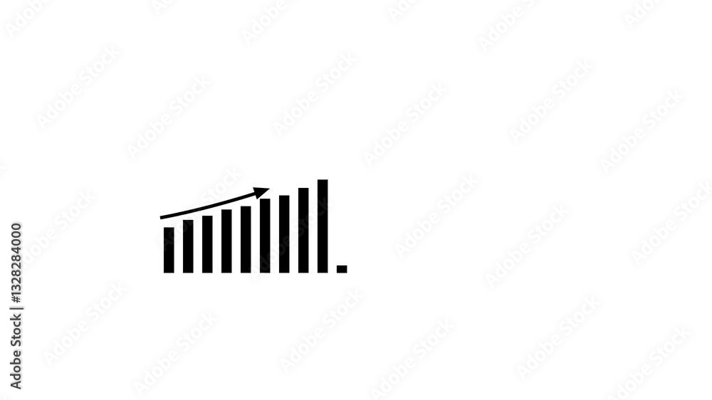 Financial business growing chat. Success business graph icon animation. Financial business growing chat. Success business graph icon animation.