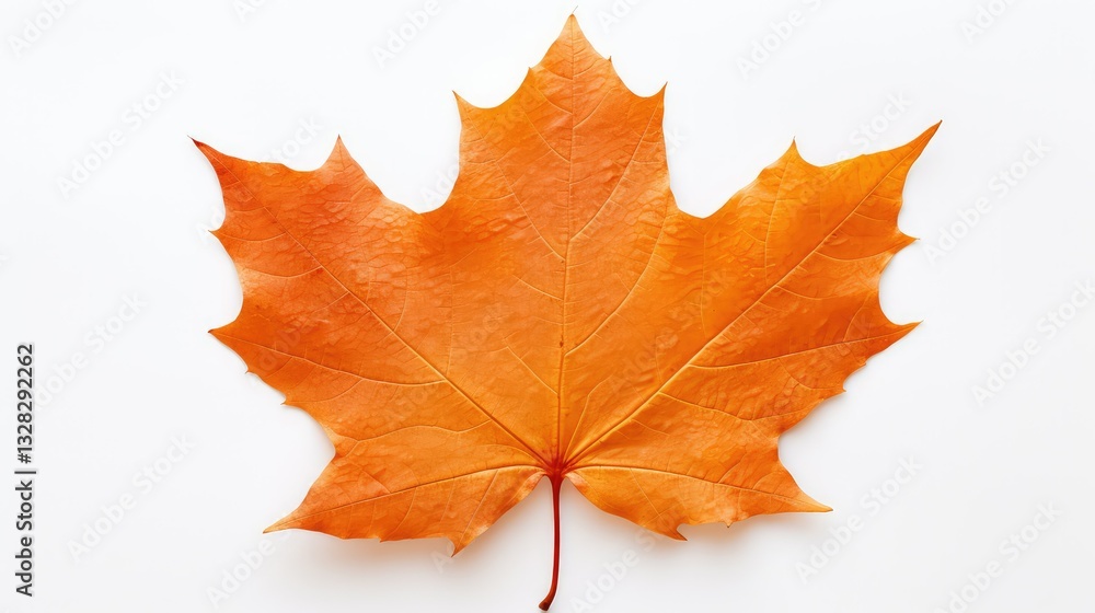 Fototapeta premium nature fall leaf on white