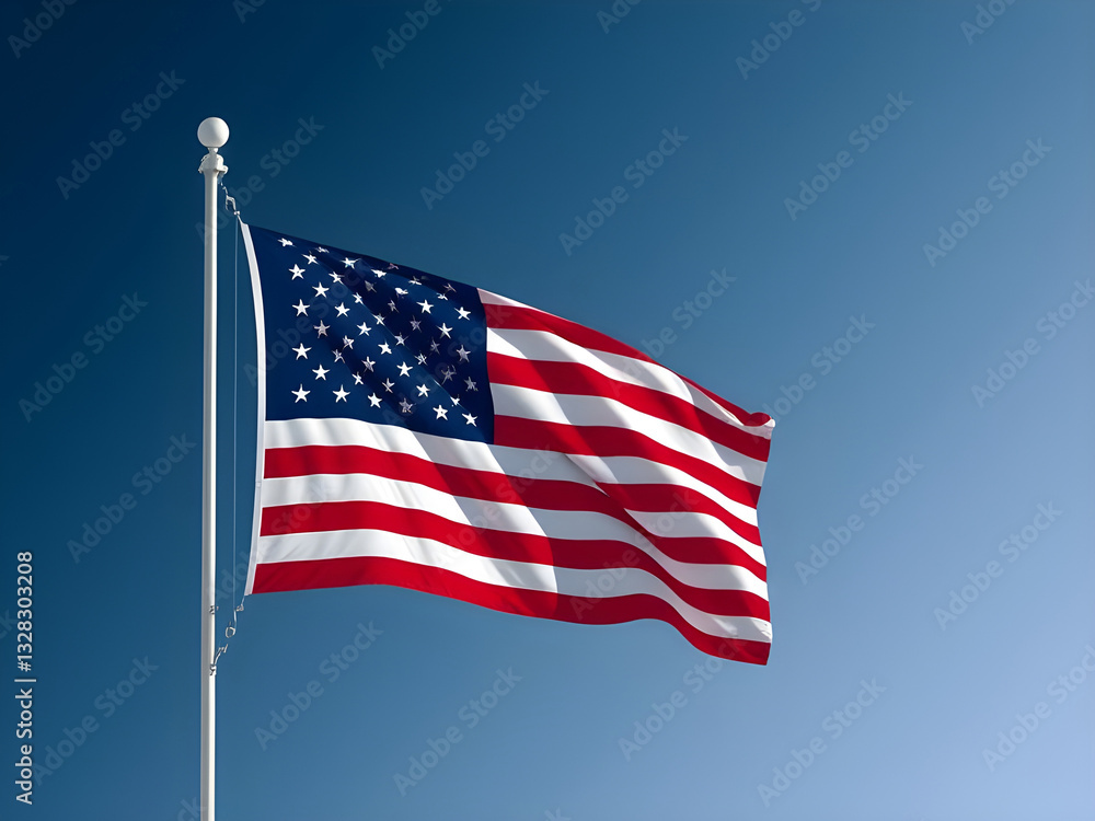 flag of united states of america with solid background flag of united states of america with solid background