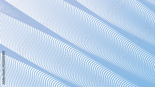 Aero Blue wave line stripes pattern background for fabric style