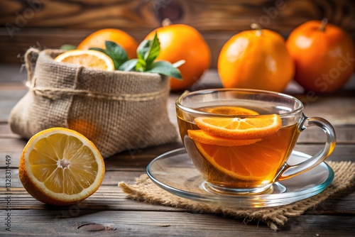 Orange tea cup Copy Space milkyhexddway Backgrounds for creating advertising placements Your ads can be here Company logo agency billboard advertising display poster banner desktop wallpaper art