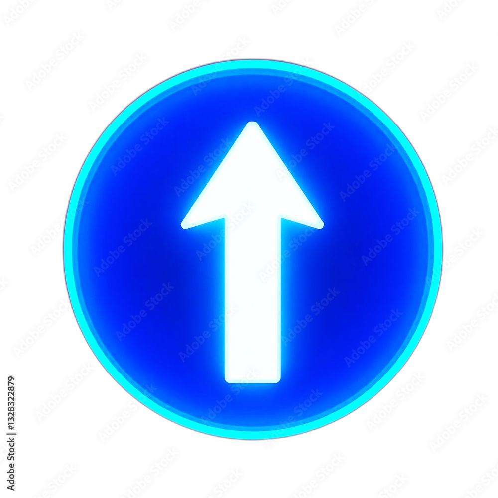 D one-way traffic sign with a blue rectangular background D one-way traffic sign with a blue rectangular background