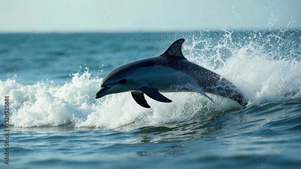 Fototapeta premium dolphin jumping out of water
