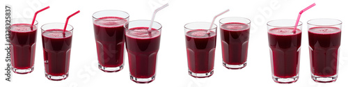 Wallpaper Mural Two Glasses of Beetroot Juice, Cut Out Set Torontodigital.ca