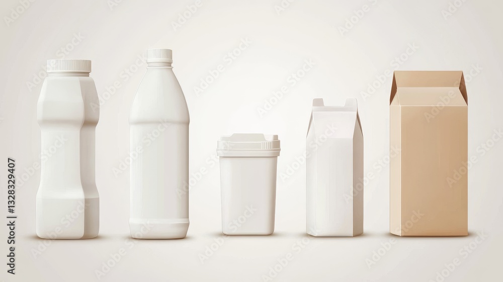 24.A detailed vector set of paper cartons for milk or juice, including different sizes and shapes, with realistic plastic caps and smooth textures, presented in a clean, isolated layout. 24.A detailed vector set of paper cartons for milk or juice, including different sizes and shapes, with realistic plastic caps and smooth textures, presented in a clean, isolated layout.