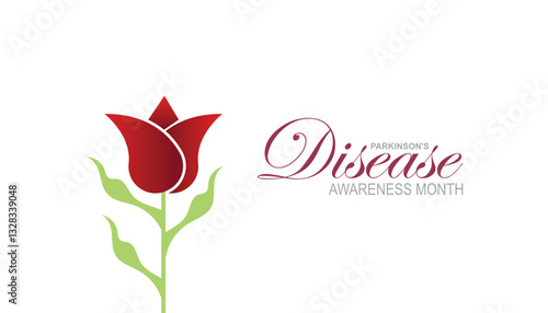 April is parkinson's disease awareness month. Vector template Design for banner, greeting card, poster, prints, social media post ,flyer , T shirt with background.