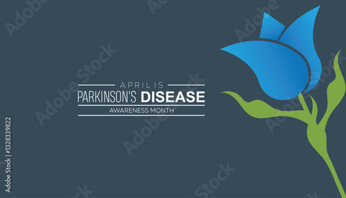 April is parkinson's disease awareness month. Vector template Design for banner, greeting card, poster, prints, social media post ,flyer , T shirt with background.