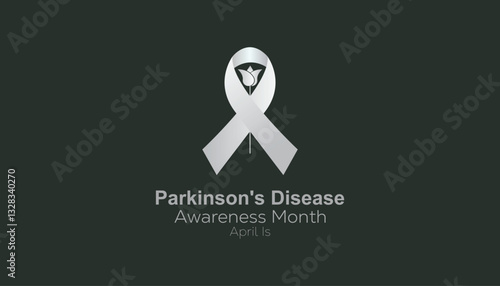April is parkinson's disease awareness month. Vector template Design for banner, greeting card, poster, prints, social media post ,flyer , T shirt with background.