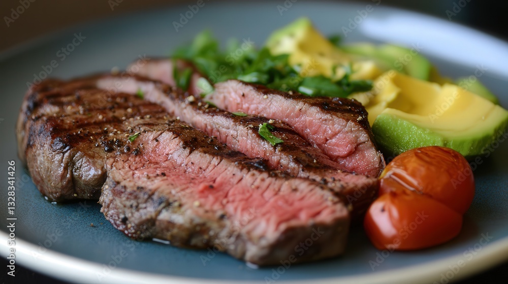 balanced keto-friendly meal using grass-fed meat, avocado, and non-starchy vegetables balanced keto-friendly meal using grass-fed meat, avocado, and non-starchy vegetables