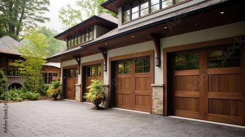 Wallpaper Mural natural wood garage doors Torontodigital.ca