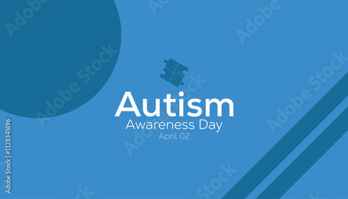 April is World Autism Awareness Day. Vector template Design for banner, greeting card, poster, prints, social media post ,flyer , T shirt with background.