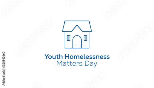 April is Youth Homelessness Matters Day. Vector template Design for banner, greeting card, poster, prints, social media post ,flyer , T shirt with background.