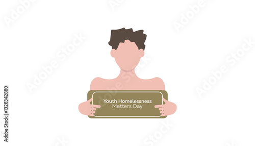 April is Youth Homelessness Matters Day. Vector template Design for banner, greeting card, poster, prints, social media post ,flyer , T shirt with background.