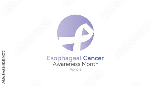 April is Esophageal Cancer Awareness Month. Vector template Design for banner, greeting card, poster, prints, social media post ,flyer , T shirt with background.