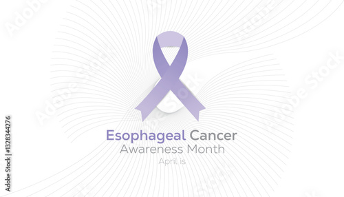 April is Esophageal Cancer Awareness Month. Vector template Design for banner, greeting card, poster, prints, social media post ,flyer , T shirt with background.