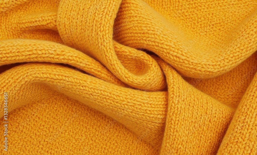 Soft yellow knitted fabric pattern Soft yellow knitted fabric pattern