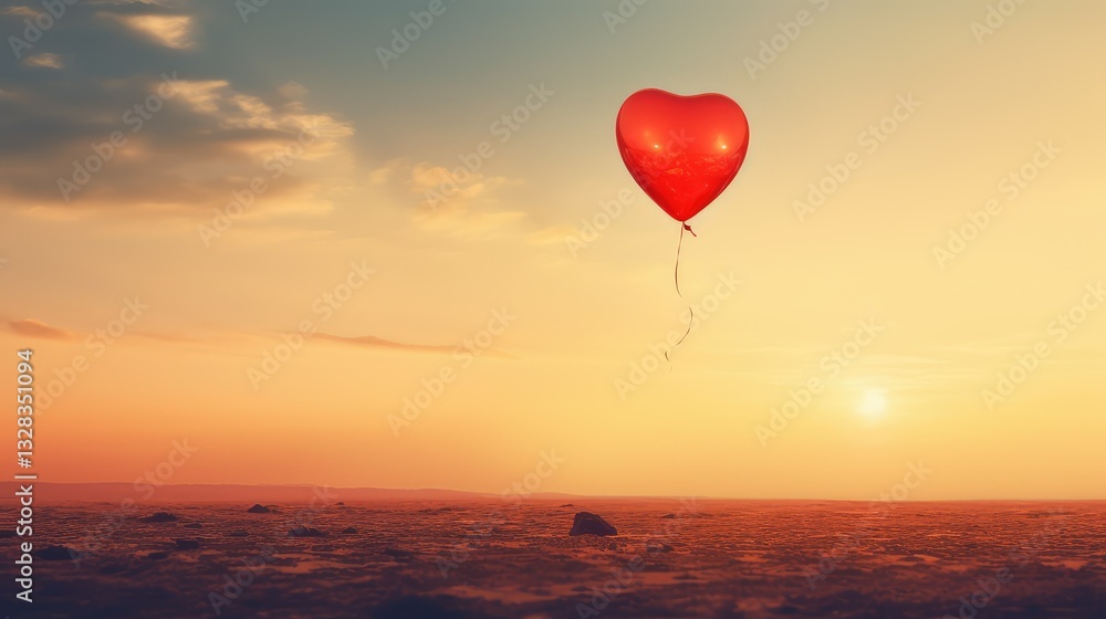 Fototapeta premium sunbreeze red balloon transparent