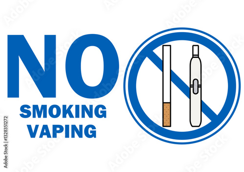 貼り紙看板イラストー禁煙No Smokingー