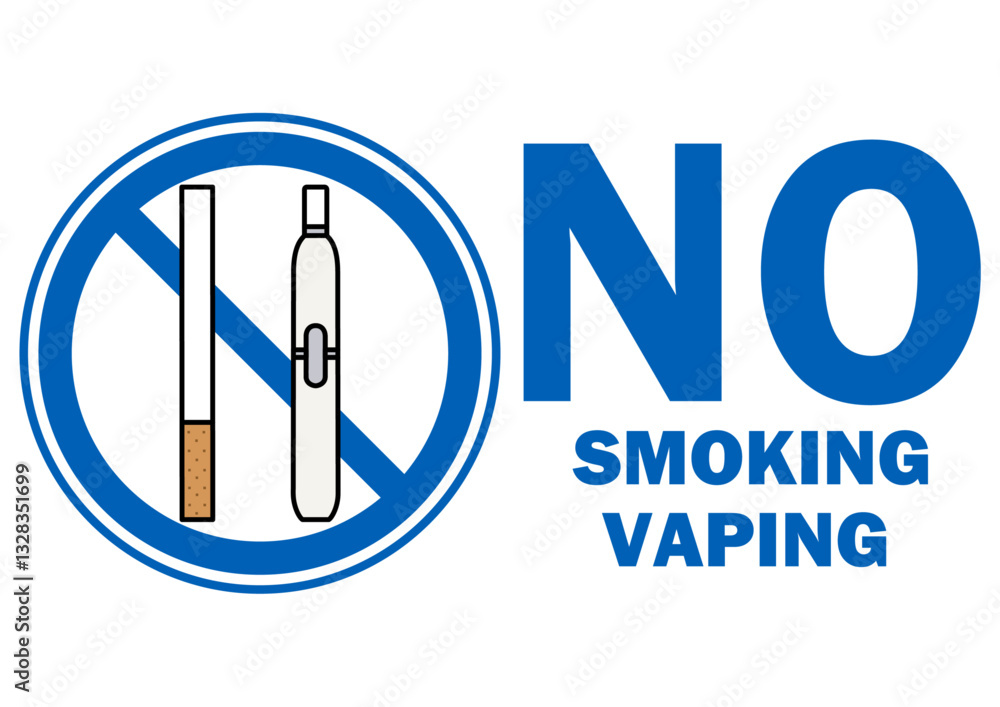 貼り紙看板イラストー禁煙No Smokingー 貼り紙看板イラストー禁煙No Smokingー