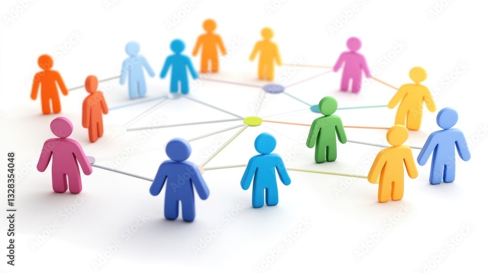 Social media network connection, people icons on white background. Global internet technology and online data exchange Social media network connection, people icons on white background. Global internet technology and online data exchange