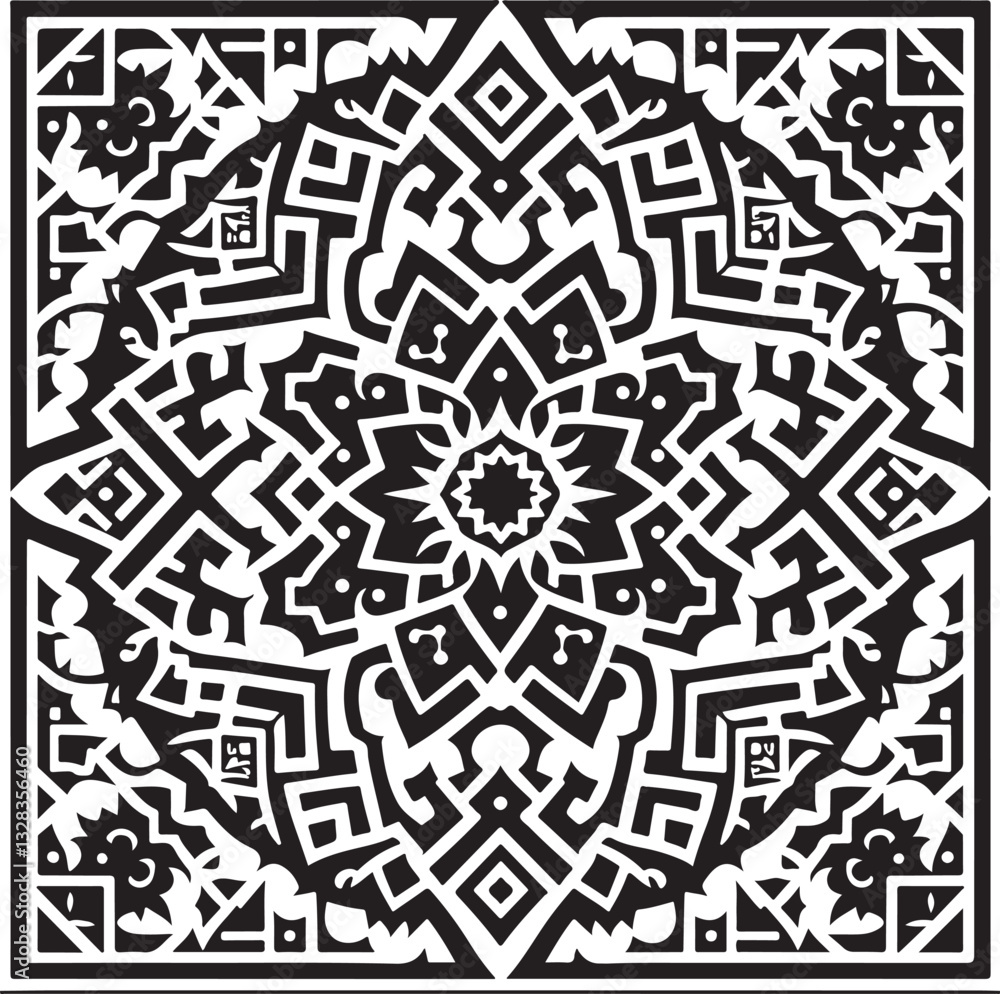 Intricate Geometric Laser Cut Design Intricate Geometric Laser Cut Design
