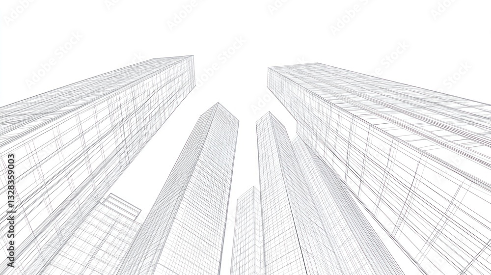 Architectural Blueprint of Skyscrapers Architectural Blueprint of Skyscrapers