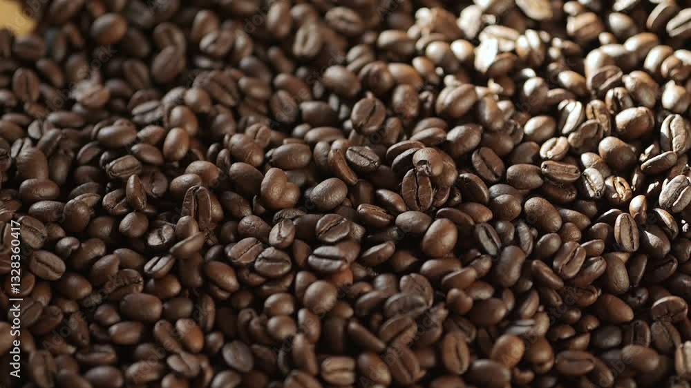 A pile of coffee beans with a lot of them being black. The beans are spread out and are not in a uniform shape A pile of coffee beans with a lot of them being black. The beans are spread out and are not in a uniform shape